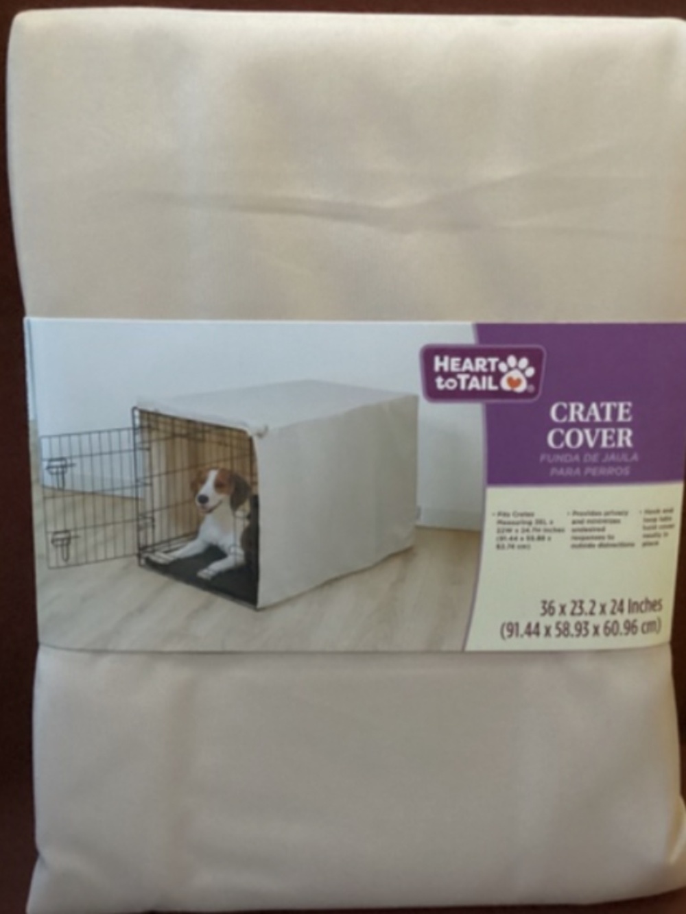 Heart To Tail Crate Cover Cream Color NEW